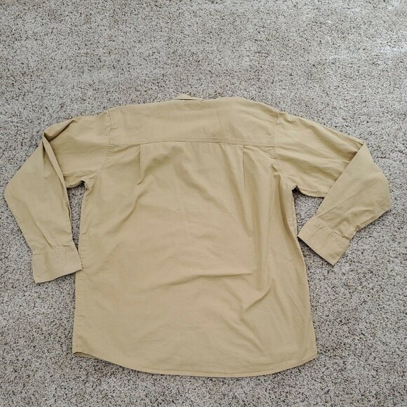 Big Sky Outfitters Long Sleeve Button Up Shirt Brown Mens M Cotton - Picture 6 of 8